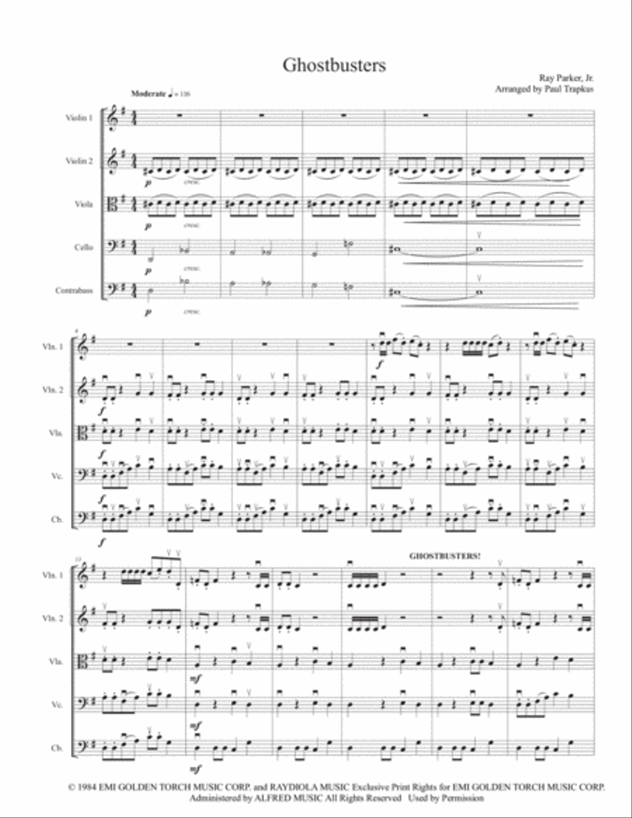 Ghostbusters String Orchestra scores gallery preview page 2