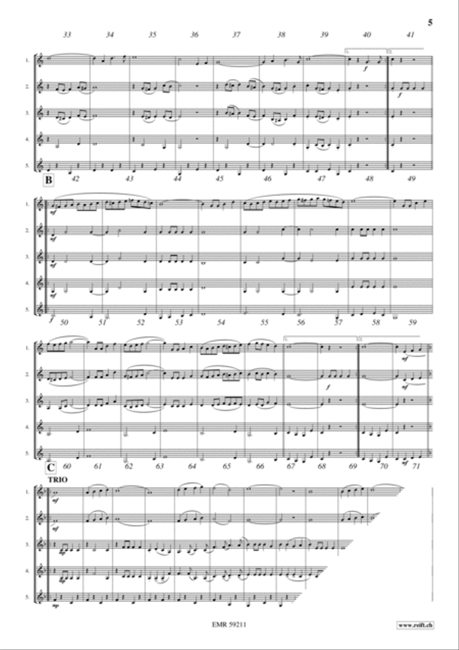 Trumpet Quintet Collection Volume 5 Trumpet scores gallery preview page 5