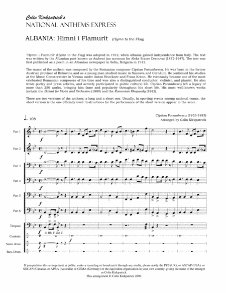 Albania National Anthem: Himni i Flamurit image number null