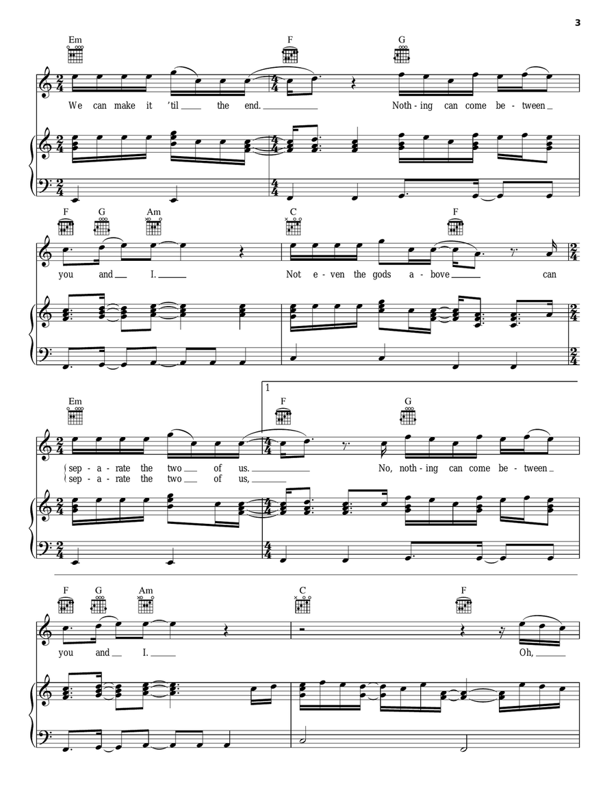 You & I Acoustic Guitar scores gallery preview page 3