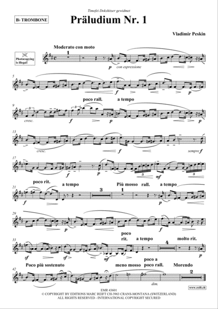 Praludium No. 1 Piano Accompaniment scores gallery preview page 3