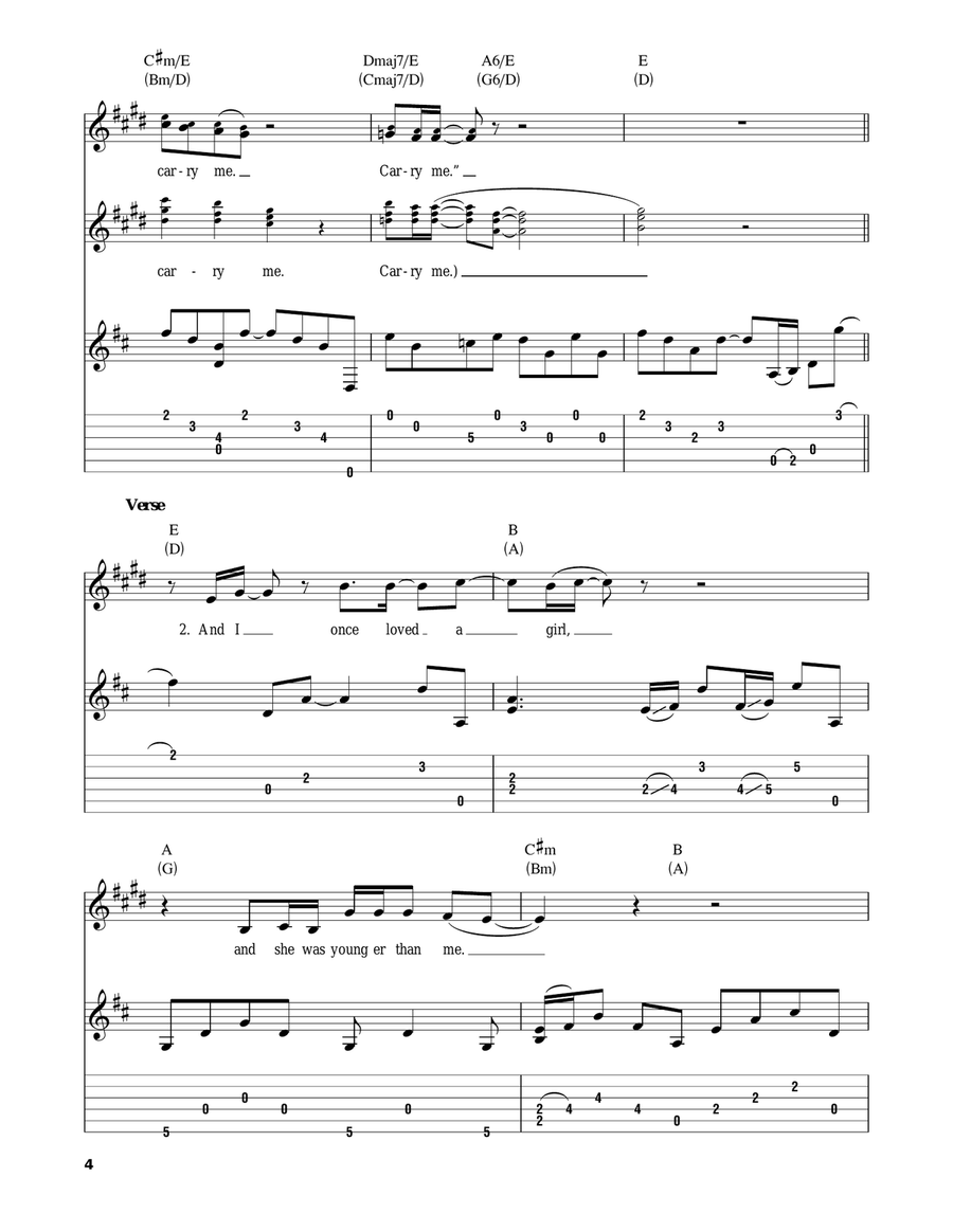 Carry Me Acoustic Guitar scores gallery preview page 4