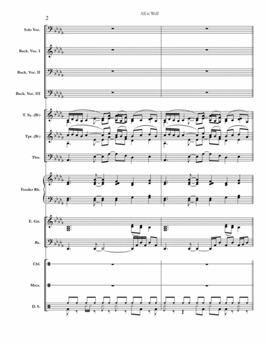 All is Well [Chicago] (full score & set of parts) image number null