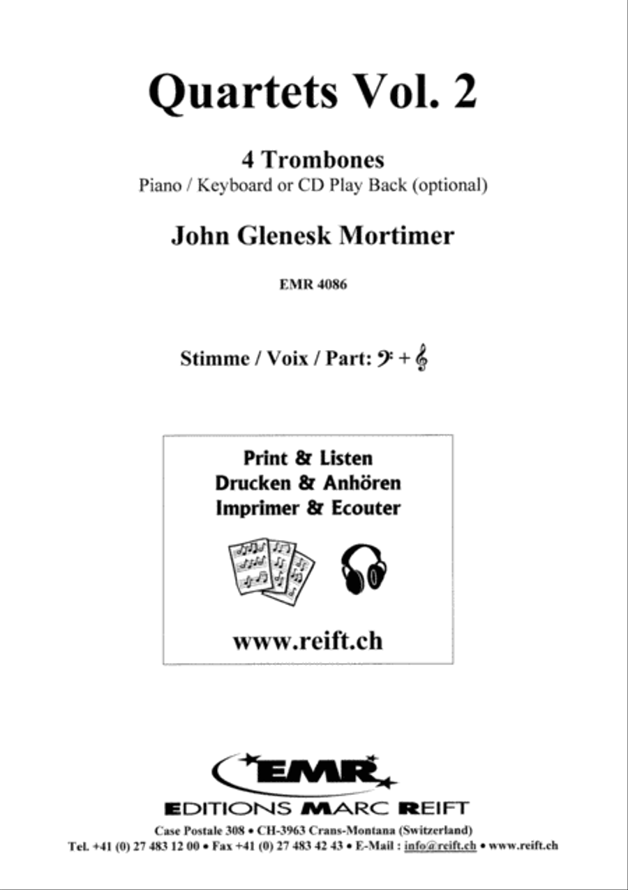 Quartets Volume 2 Trombone Quartet scores gallery preview page 2