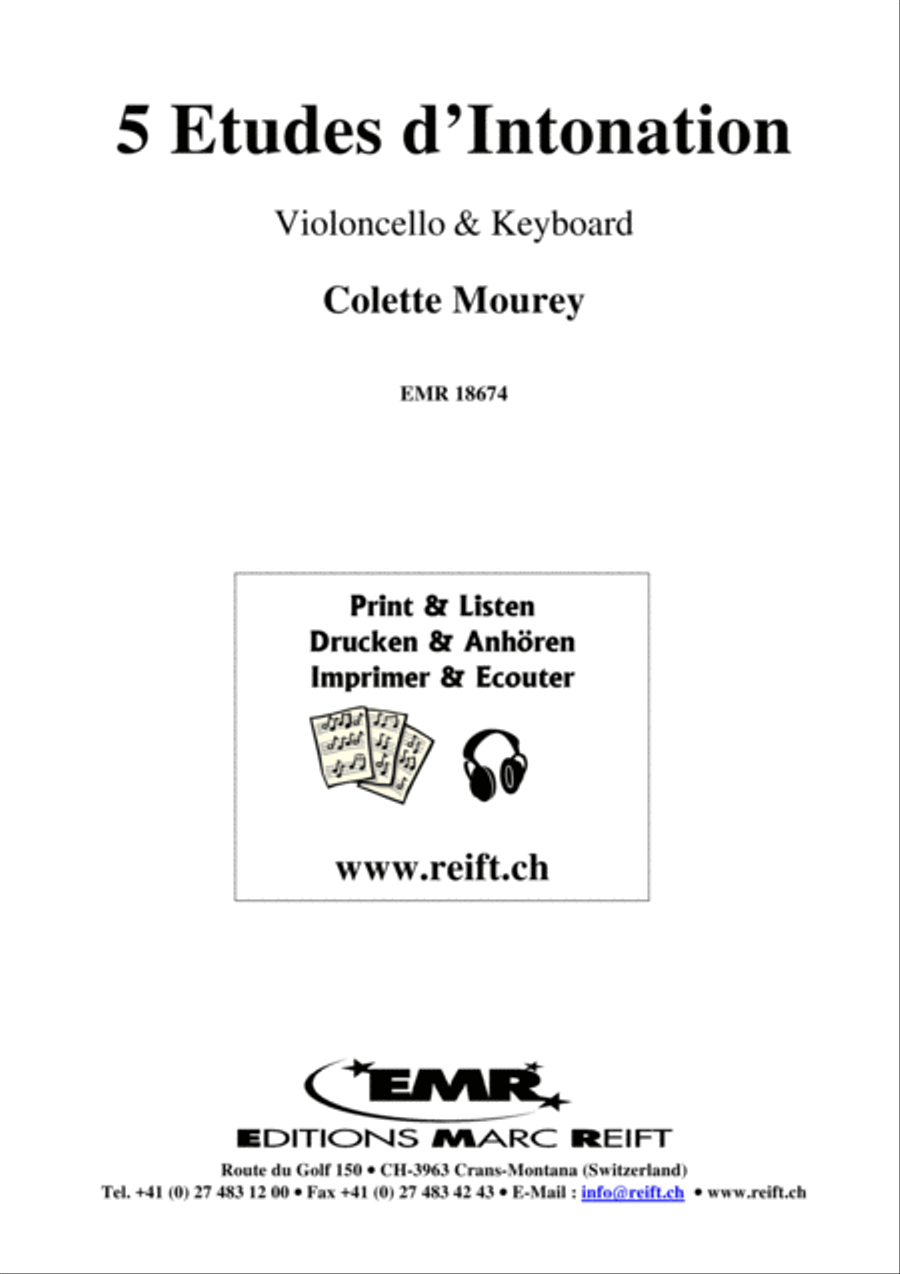 5 Etudes d'Intonation Piano Accompaniment scores gallery preview page 2