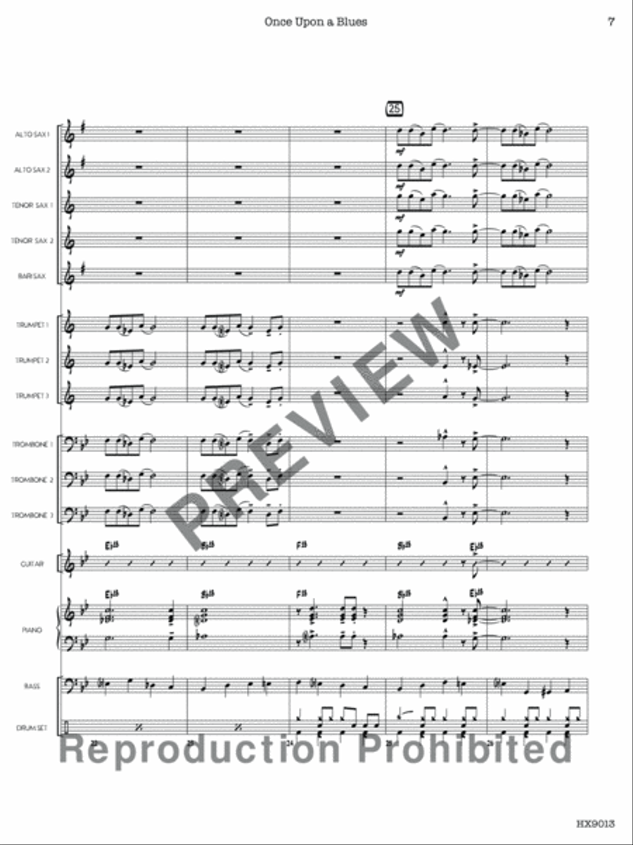 Once Upon a Blues Jazz Ensemble scores gallery preview page 8