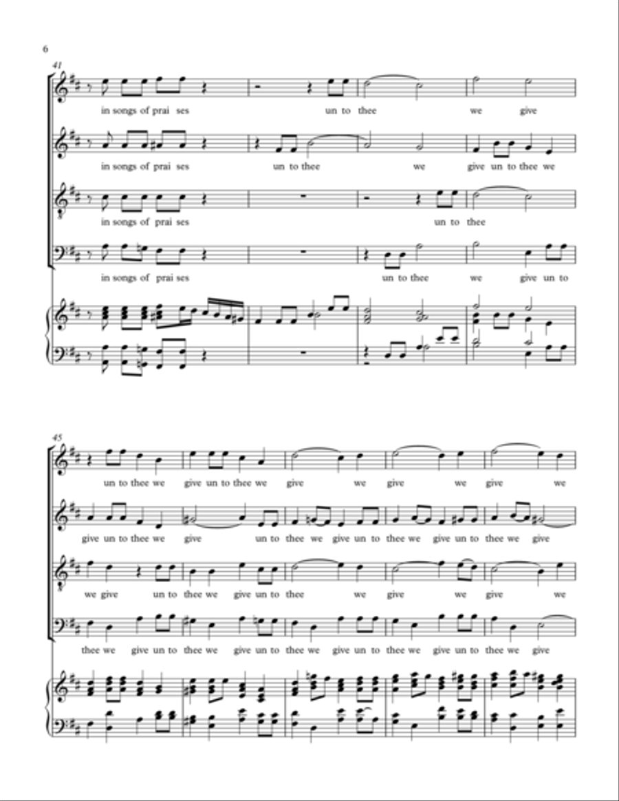 IN SONGS OF EVERLASTING PRAISE(HEDGES NOWAY OUT) 4-Part scores gallery preview page 6