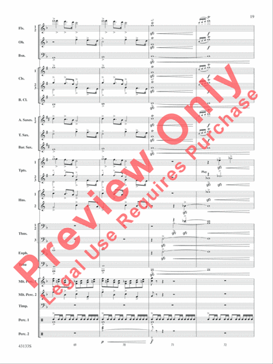 And Heaven and Nature Ring! Concert Band scores gallery preview page 20
