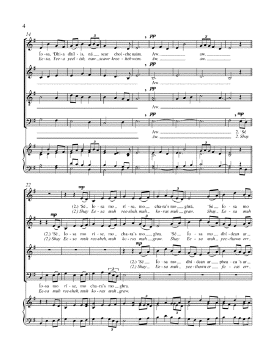 Bi Iosa im Chroise 4-Part scores gallery preview page 4