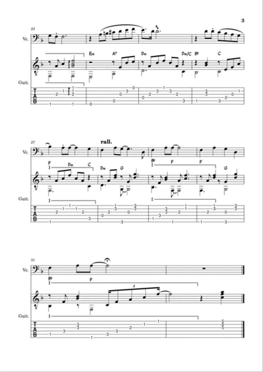 Yesterday Cello Solo scores gallery preview page 3