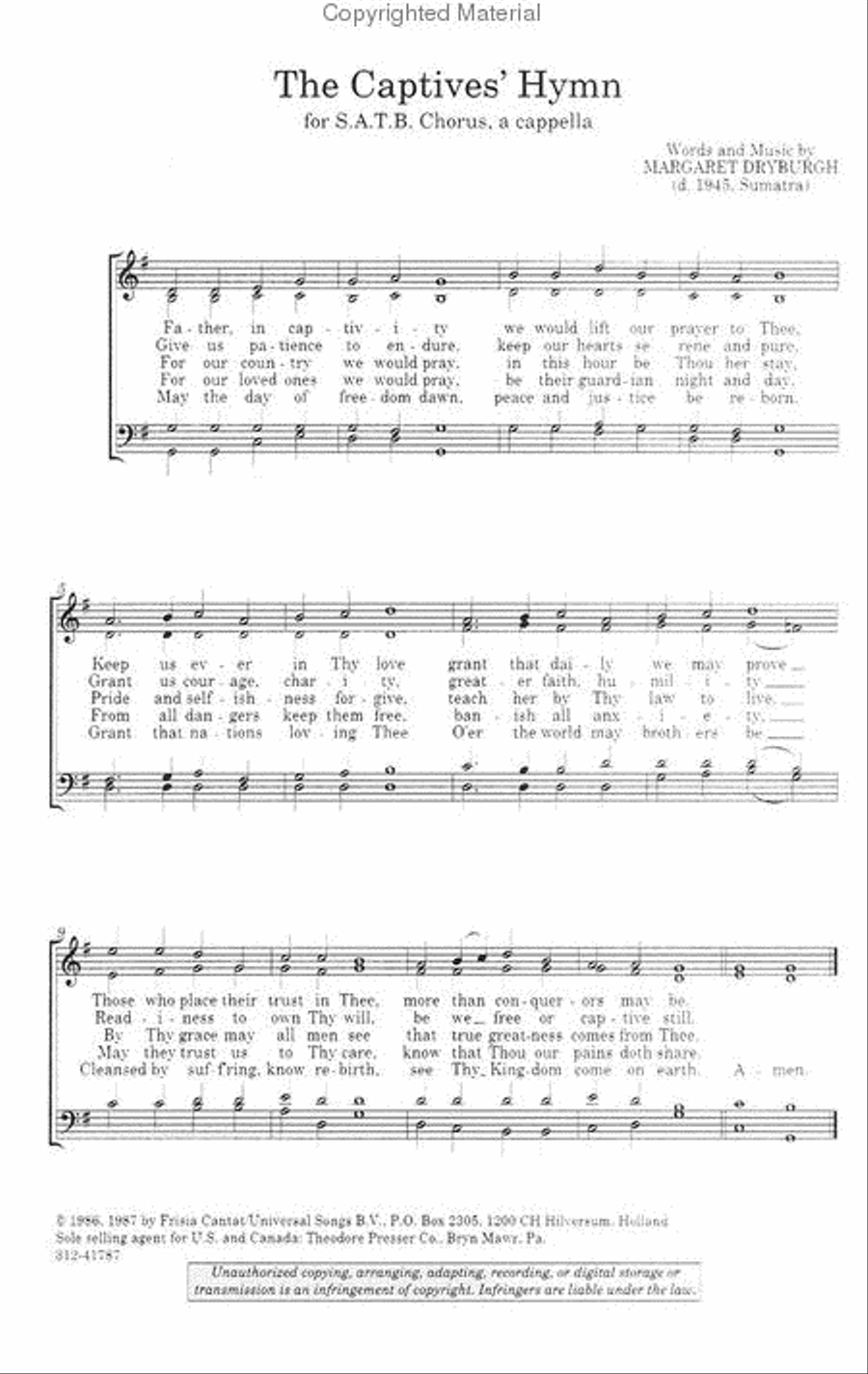 The Captives' Hymn The Captives' Hymn 4-Part scores gallery preview page 2