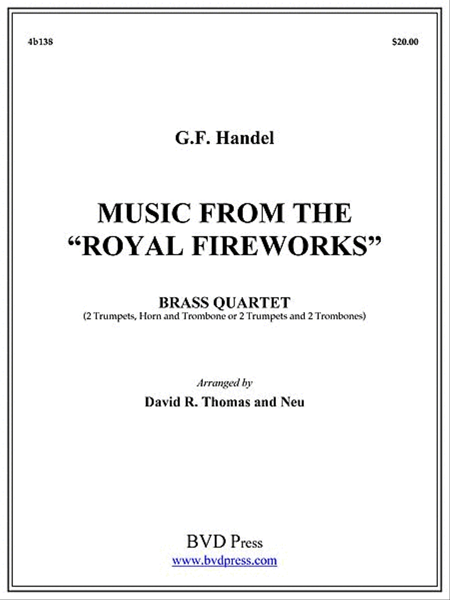 Royal Fireworks Suite Brass Quartet scores gallery preview page 1