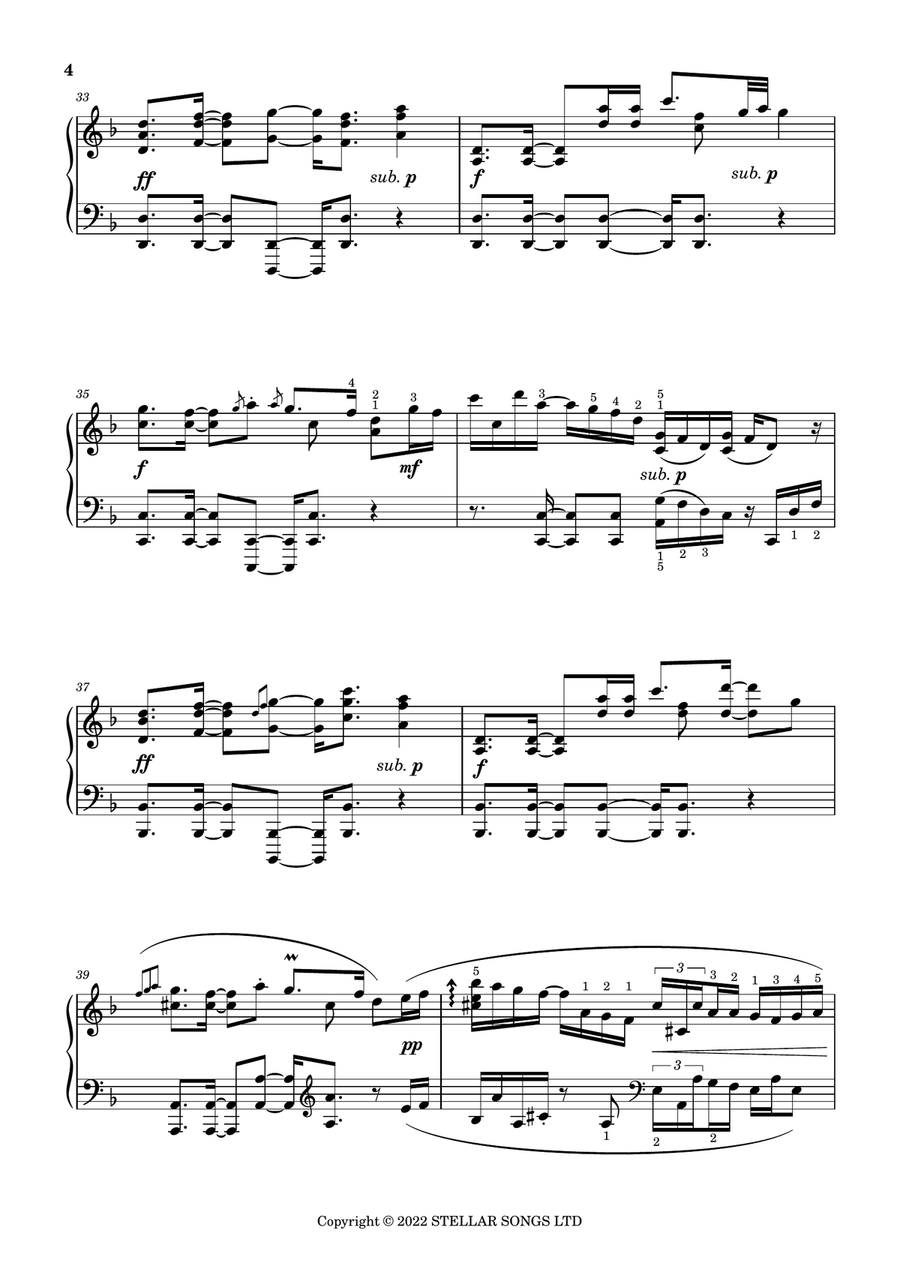 Ego Death Piano Solo scores gallery preview page 4