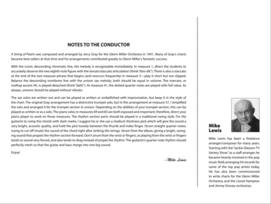 String of Pearls Jazz Ensemble scores gallery preview page 3