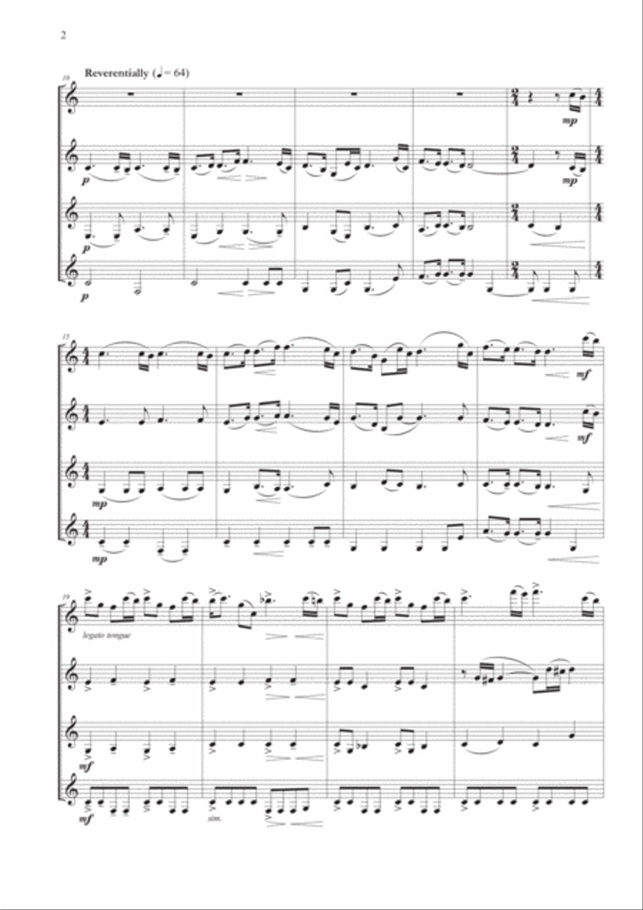 Jurassic Park III Woodwind Quartet scores gallery preview page 2