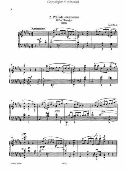3 Morceaux Op. 2 for Piano
