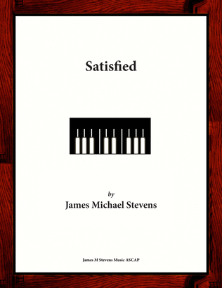 Book cover for Satisfied - Piano Hymn Arrangement