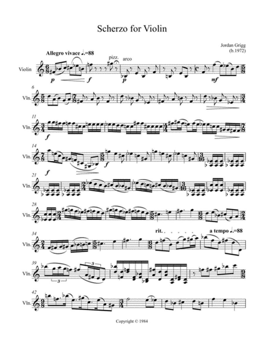 Scherzo for Violin