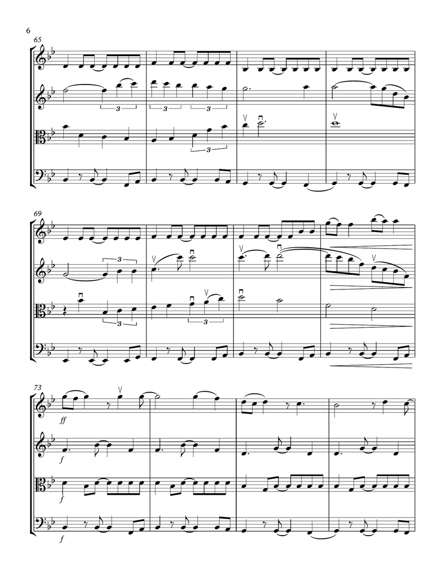 Stand By Me String Quartet scores gallery preview page 6