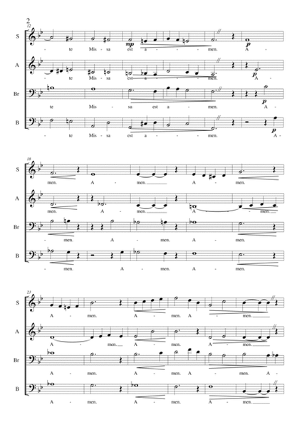 Ite Missa est - Choir SABrB a cappella image number null