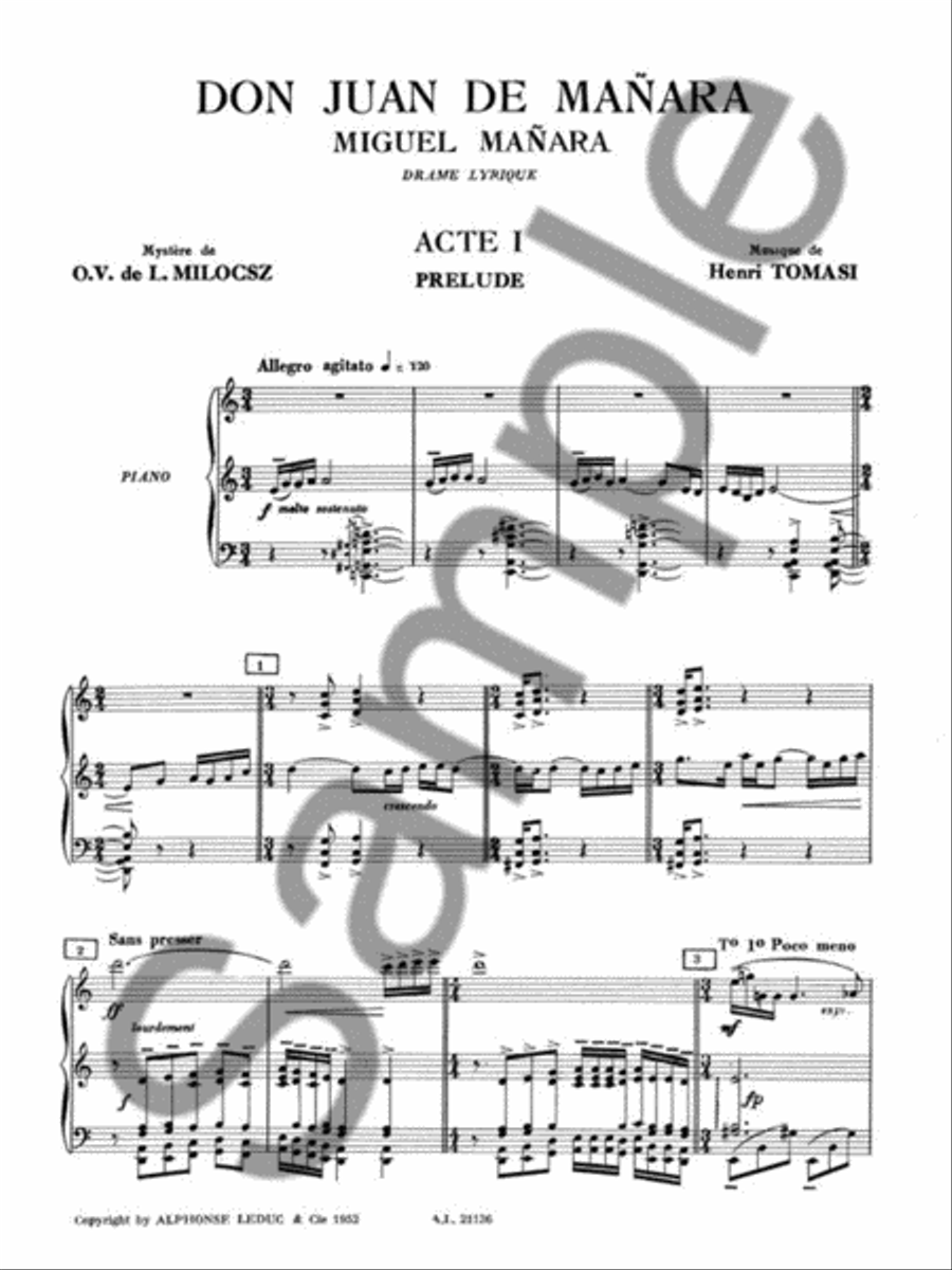 Miguel Manara (opera) Miguel Manara (opera) Collection / Songbook scores gallery preview page 2