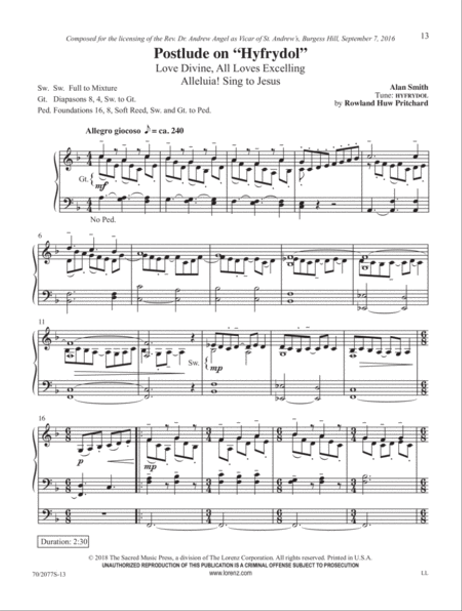 Love Divine Organ Solo scores gallery preview page 6