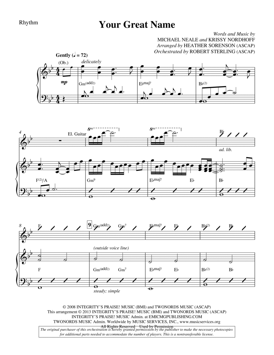 Your Great Name - Rhythm Choir scores gallery preview page 1