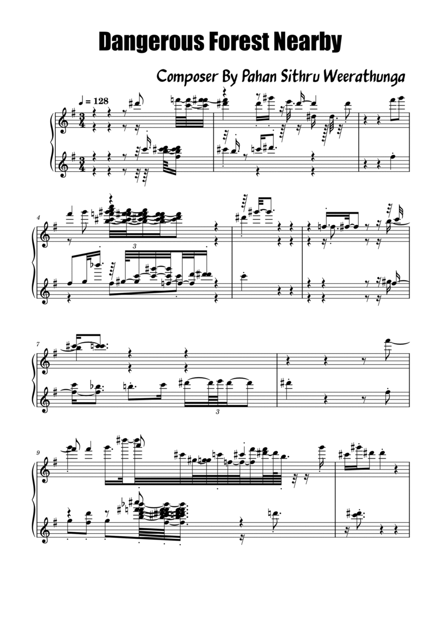 Dangerous Forest Nearby Chamber Music scores gallery preview page 1