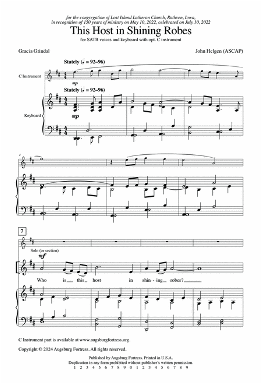This Host in Shining Robes 4-Part scores gallery preview page 2