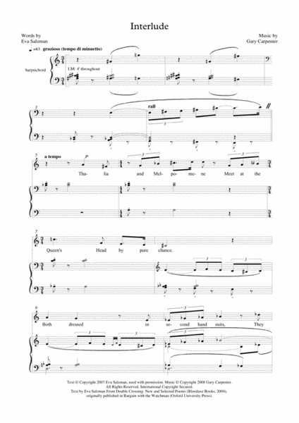 Interlude (for mezzo-soprano and harpsichord)