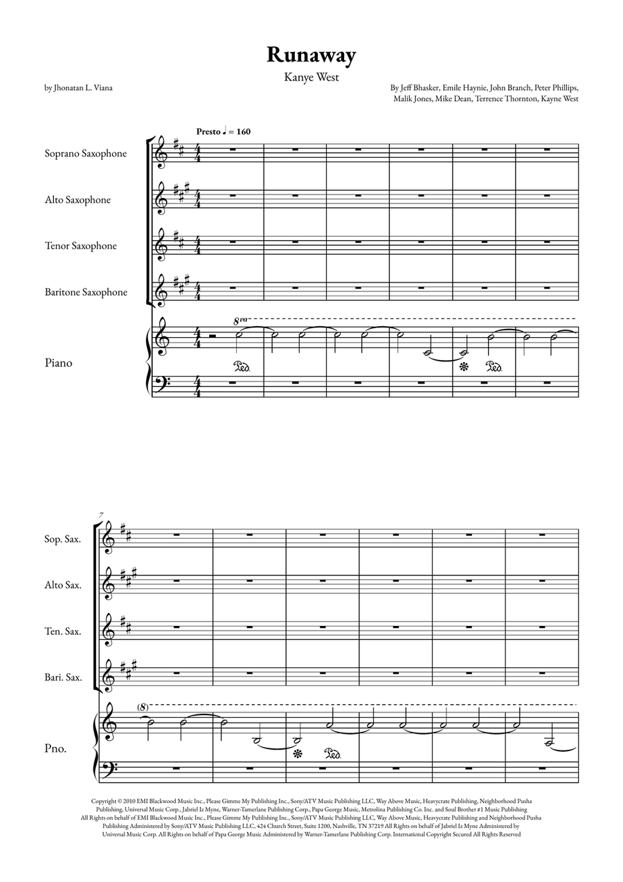 Runaway Small Ensemble scores gallery preview page 1