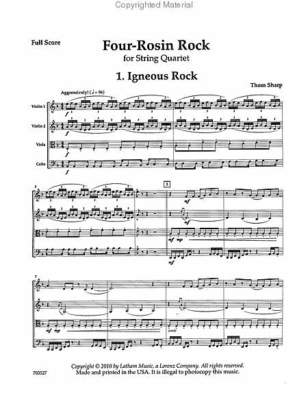 Four-Rosin Rock for String Quartet image number null