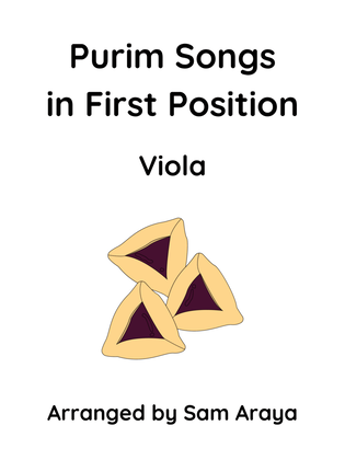 Purim Songs in First Position for Viola