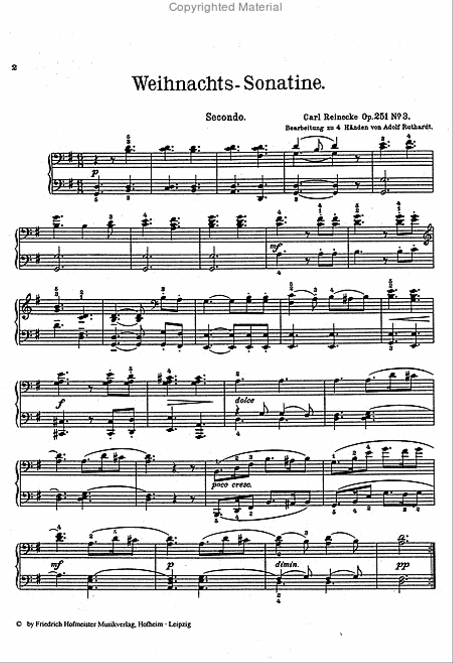 Weihnachts-Sonatine, op. 251,3 Piano Duet scores gallery preview page 2