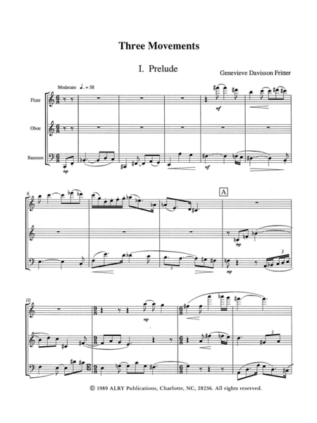 Three Movements for Flute, Oboe and Bassoon