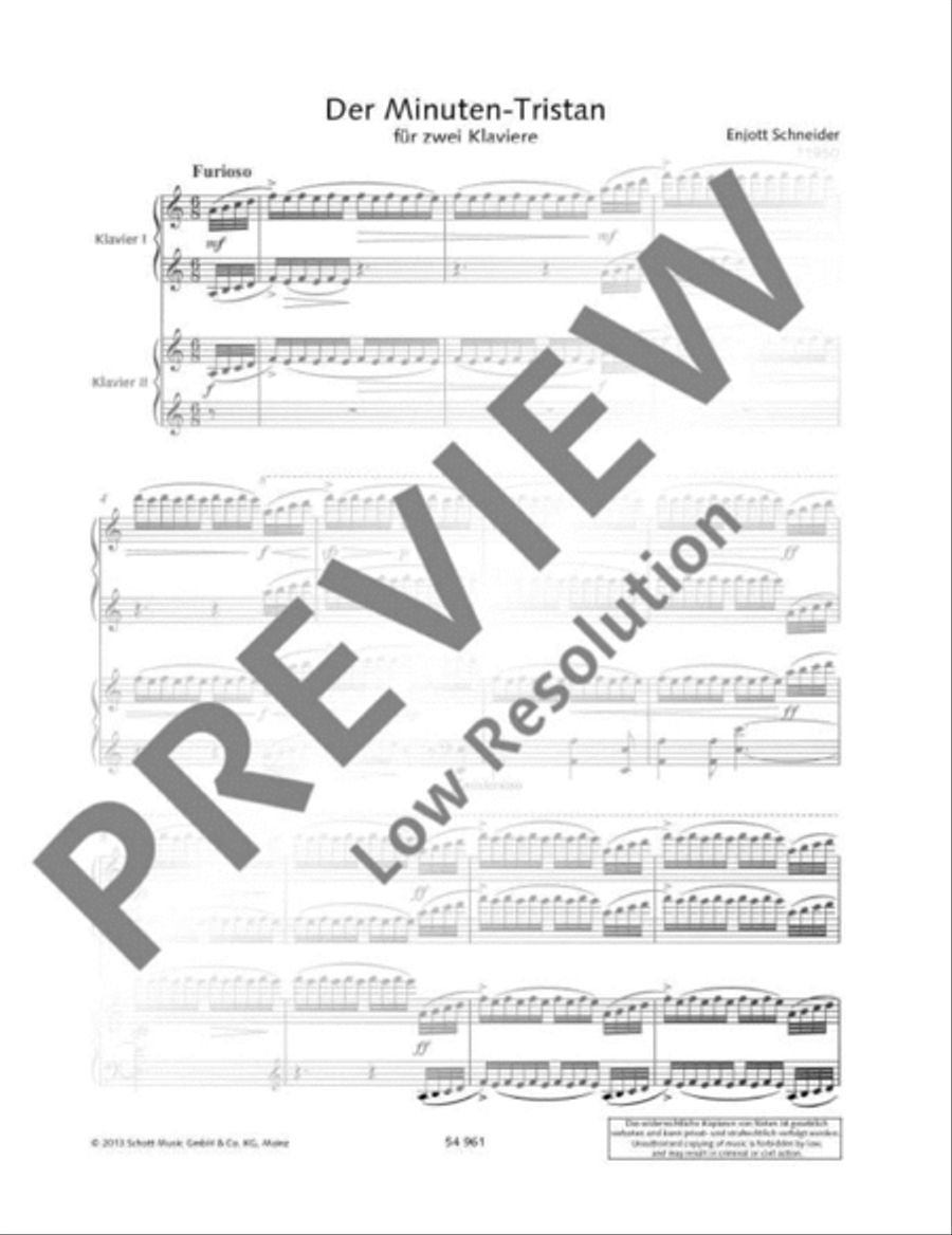 Der Minuten-Tristan Piano Duet scores gallery preview page 8