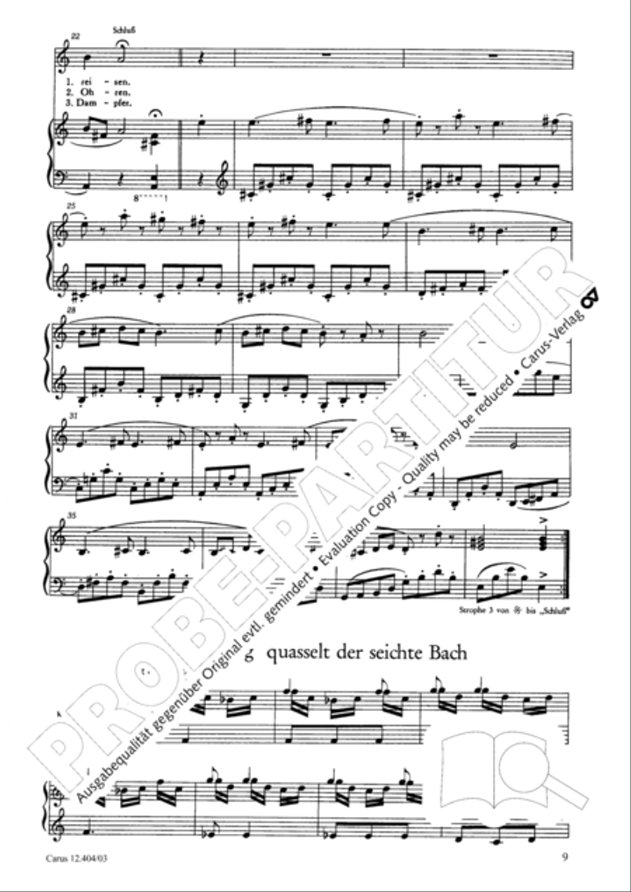 Zughart: Ringelnatz-Lieder Choir scores gallery preview page 9