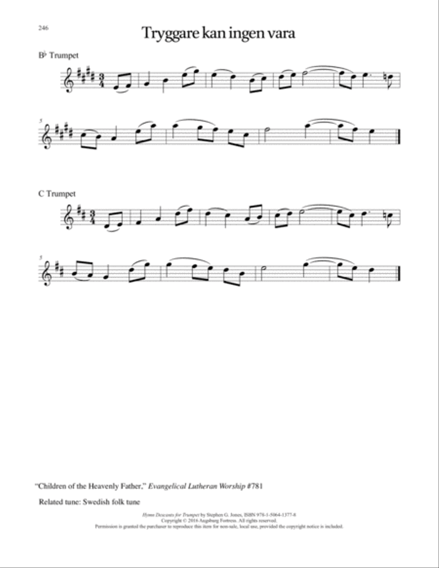 Hymn Descants for Trumpet C Trumpet scores gallery preview page 247