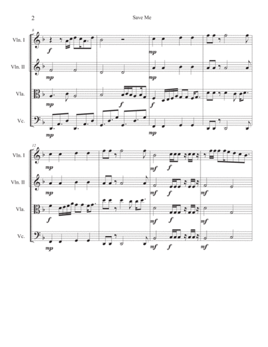 Quartet 3 Save Me - Easy String Quartet image number null