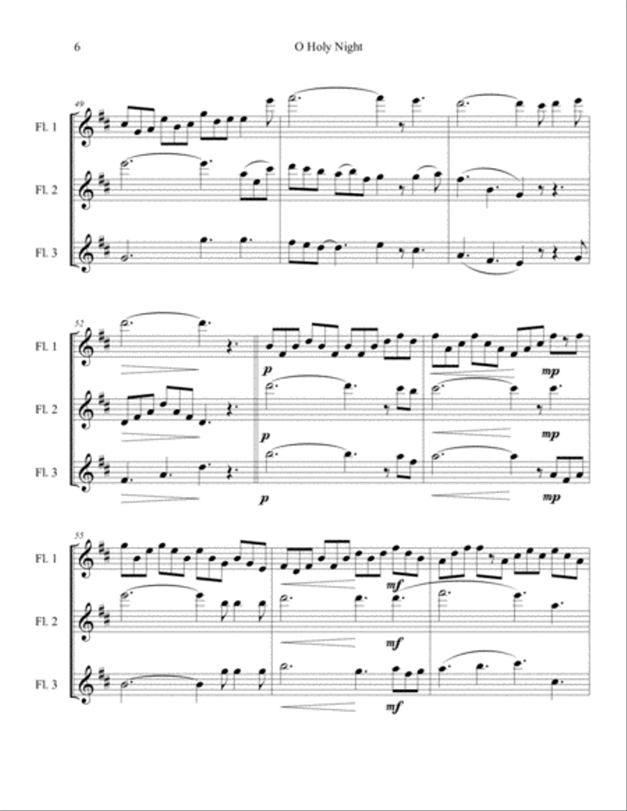 O Holy Night (Cantique de Noel) Woodwind Ensemble scores gallery preview page 6