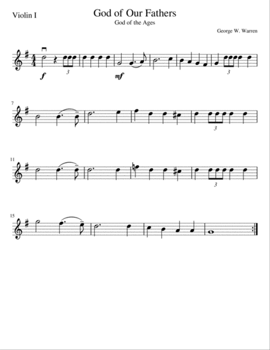 God of Our Fathers God of Our Fathers String Quartet scores gallery preview page 3