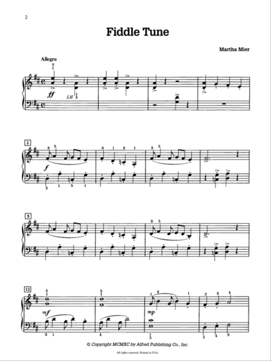 Fiddle Tune Piano Solo scores gallery preview page 2