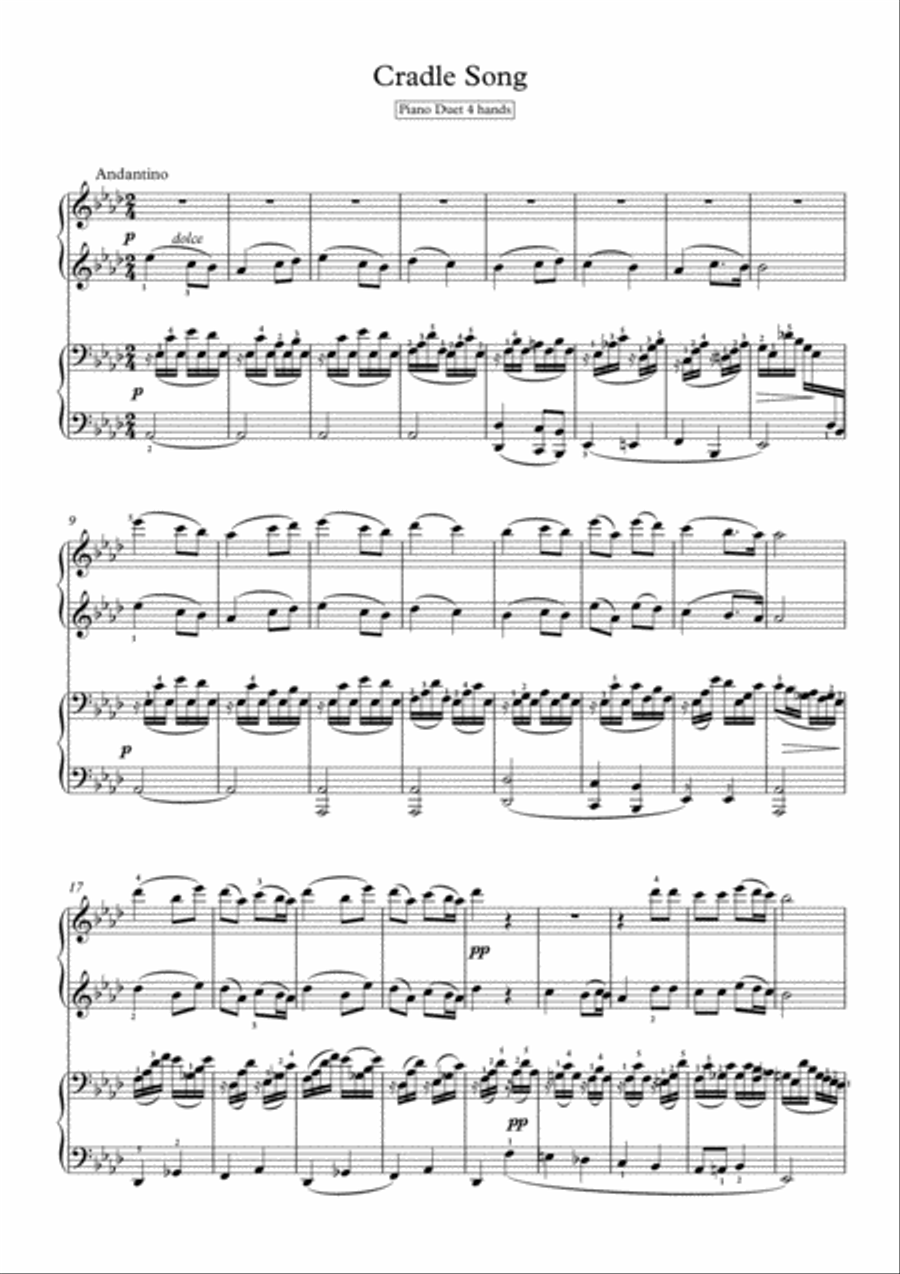 Piano duets 4 hands by Reinecke and Splinder 1 Piano, 4-Hands scores gallery preview page 4
