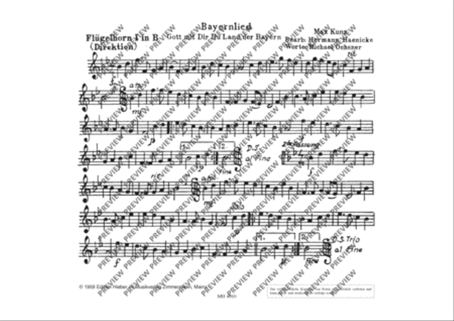 Bayernlied Concert Band scores gallery preview page 12