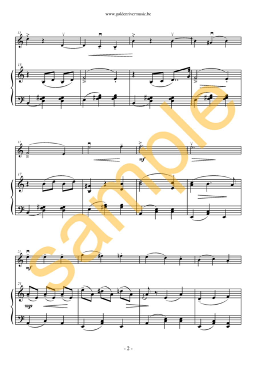 Bailando en las nubes rosas / Dancing on pink clouds for violin Violin Solo scores gallery preview page 3