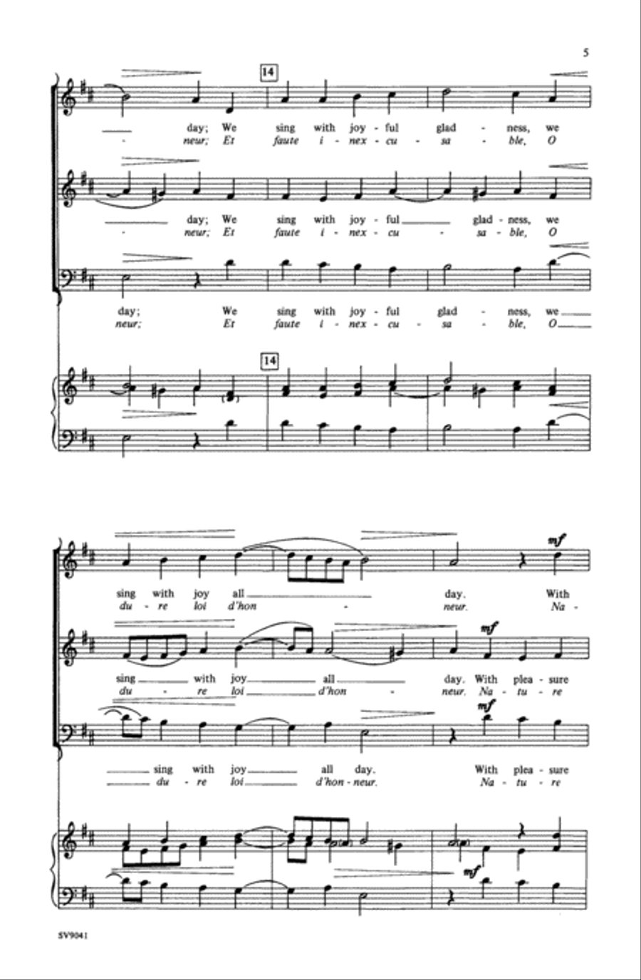 This Day We Sing Together (Nous Voyons Que Les Hommes) Choir scores gallery preview page 3