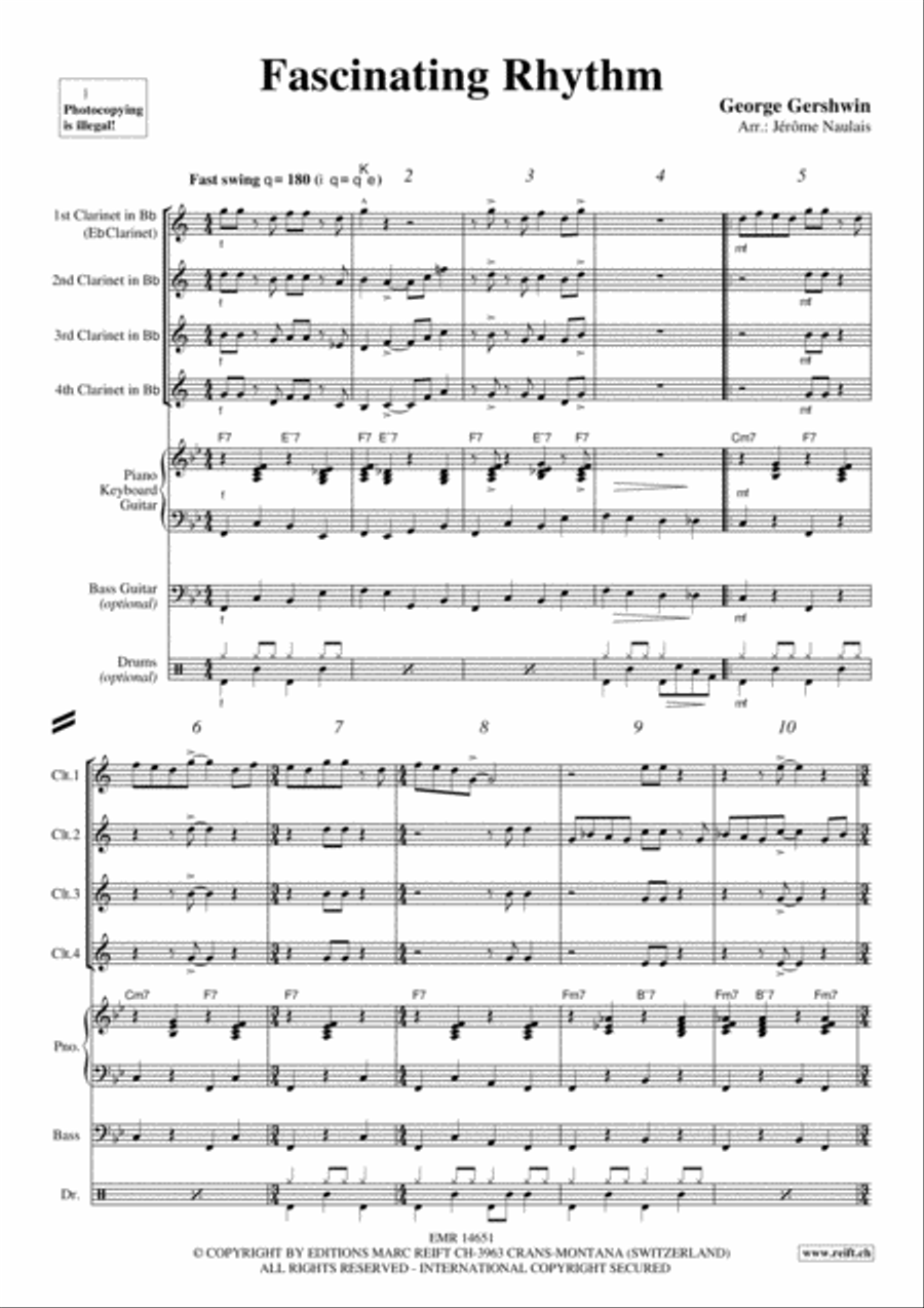 Fascinating Rhythm Fascinating Rhythm Clarinet scores gallery preview page 3