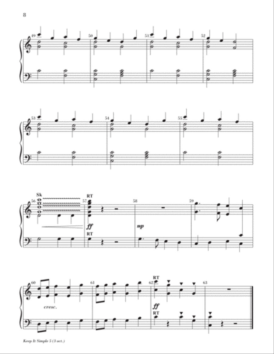 Keep It Simple 5 (Christmas Sacred and Secular) 3-Octaves scores gallery preview page 11