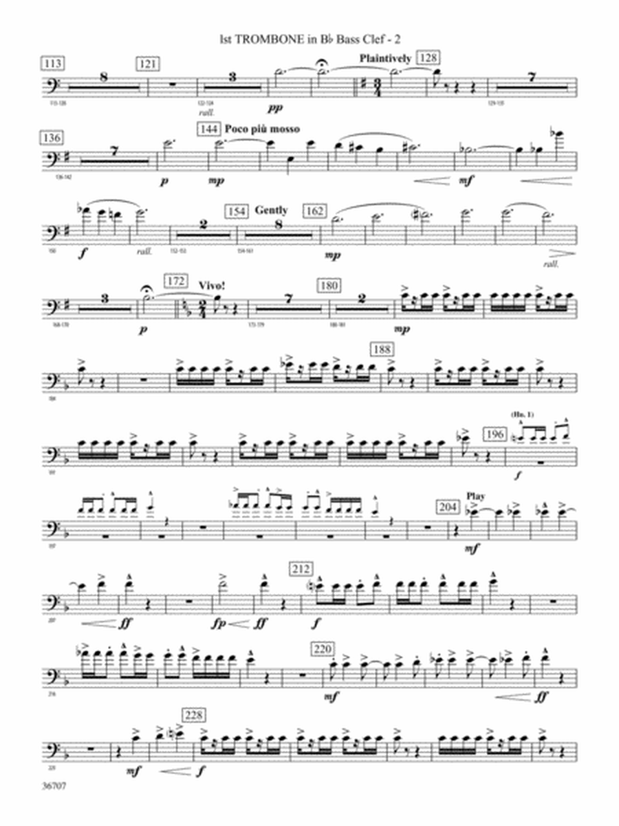 Rhapsodic Celebration: (wp) 1st B-flat Trombone B.C.