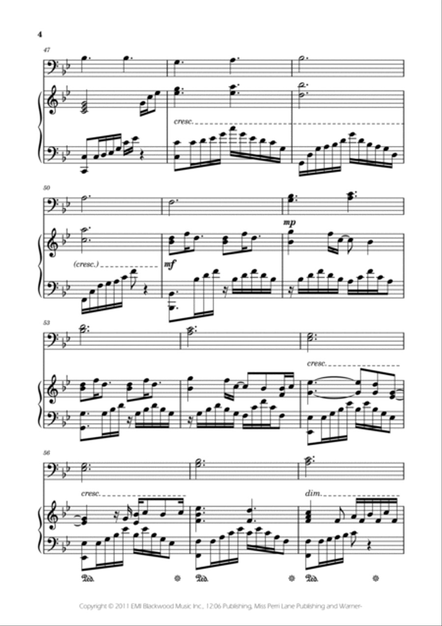 A Thousand Years Piano scores gallery preview page 4